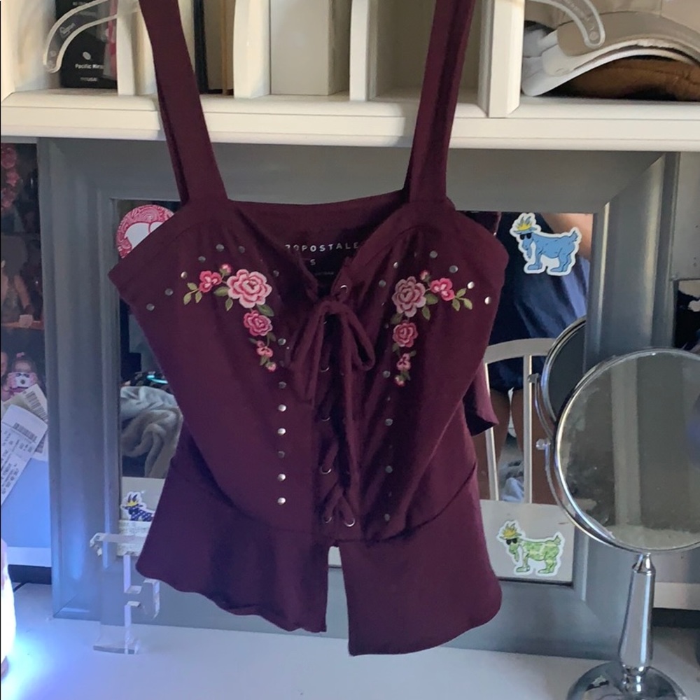 Aeropostale purple crop top